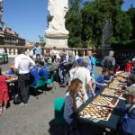 Simultanea di scacchi in piazza del Campidoglio